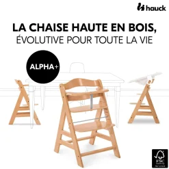 Hauck Chaise Haute En Bois Alpha+ Natural