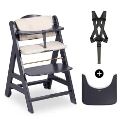 Hauck Chaise haute en bois Beta+ Dark Grey