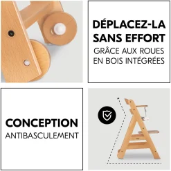 Hauck                    Chaise haute en bois Beta+    Natural