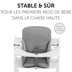 Hauck                    Coussin chaise haute Alpha Cosy Comfort    Stretch Grey