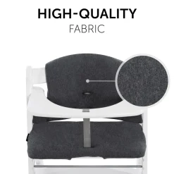 Hauck                    Coussin Chaise Haute Alpha+    Jersey Charcoal
