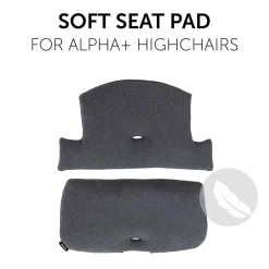 Hauck                    Coussin Chaise Haute Alpha+    Jersey Charcoal