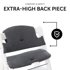 Hauck                    Coussin Chaise Haute Alpha+    Jersey Charcoal