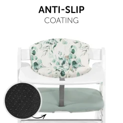 Hauck Coussin chaise haute Highchair Pad Select Jersey Leaves Mint