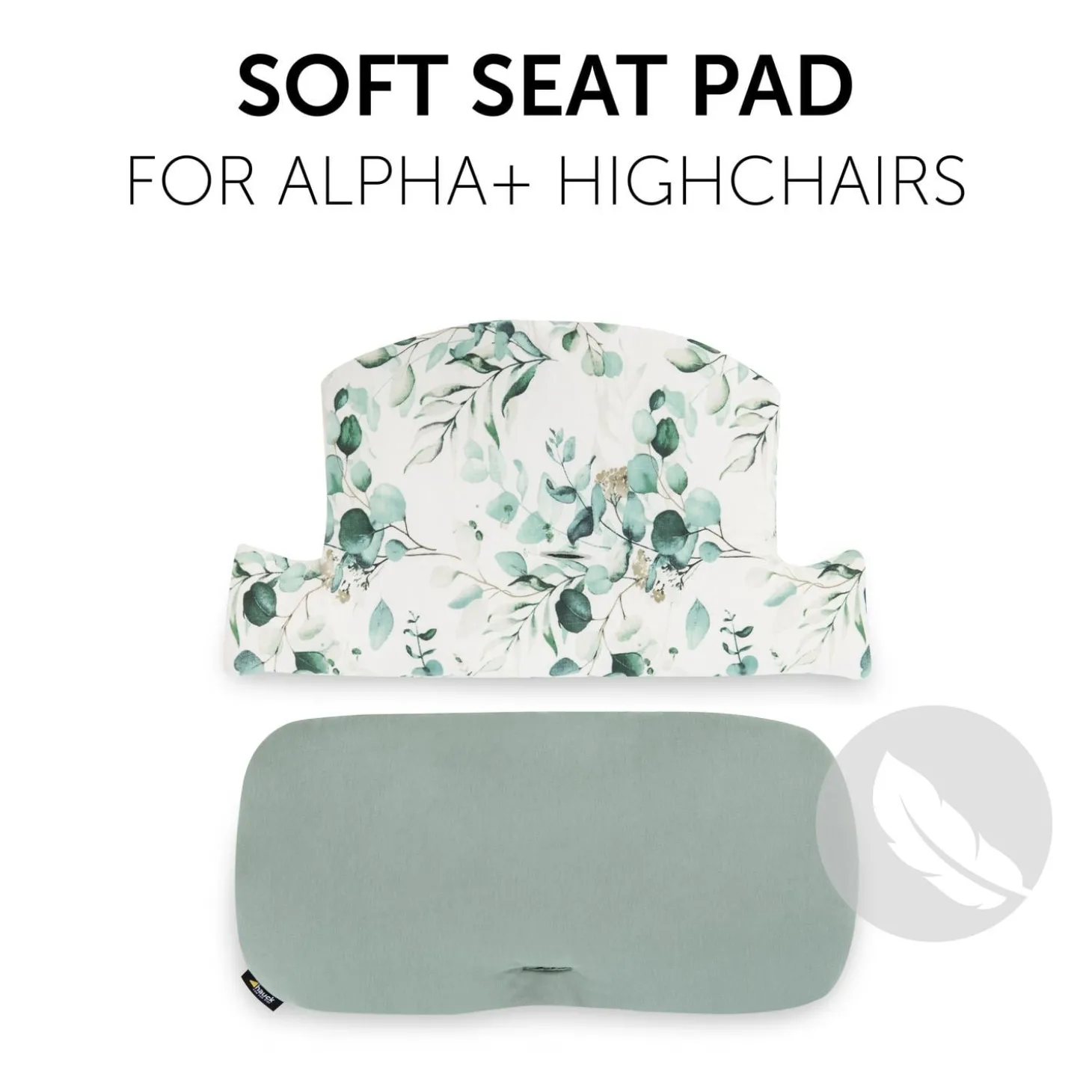 Hauck Coussin chaise haute Highchair Pad Select Jersey Leaves Mint