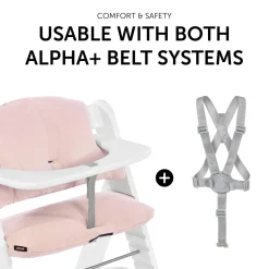 Hauck                    Coussin chaise haute Highchair Pad Select    Muslin Mineral Rose