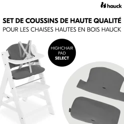 Hauck                    Coussin de chaise haute Select    Dark Grey