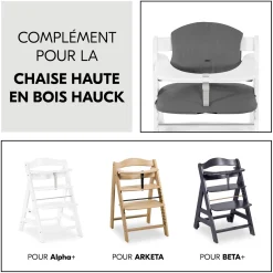 Hauck                    Coussin de chaise haute Select    Dark Grey
