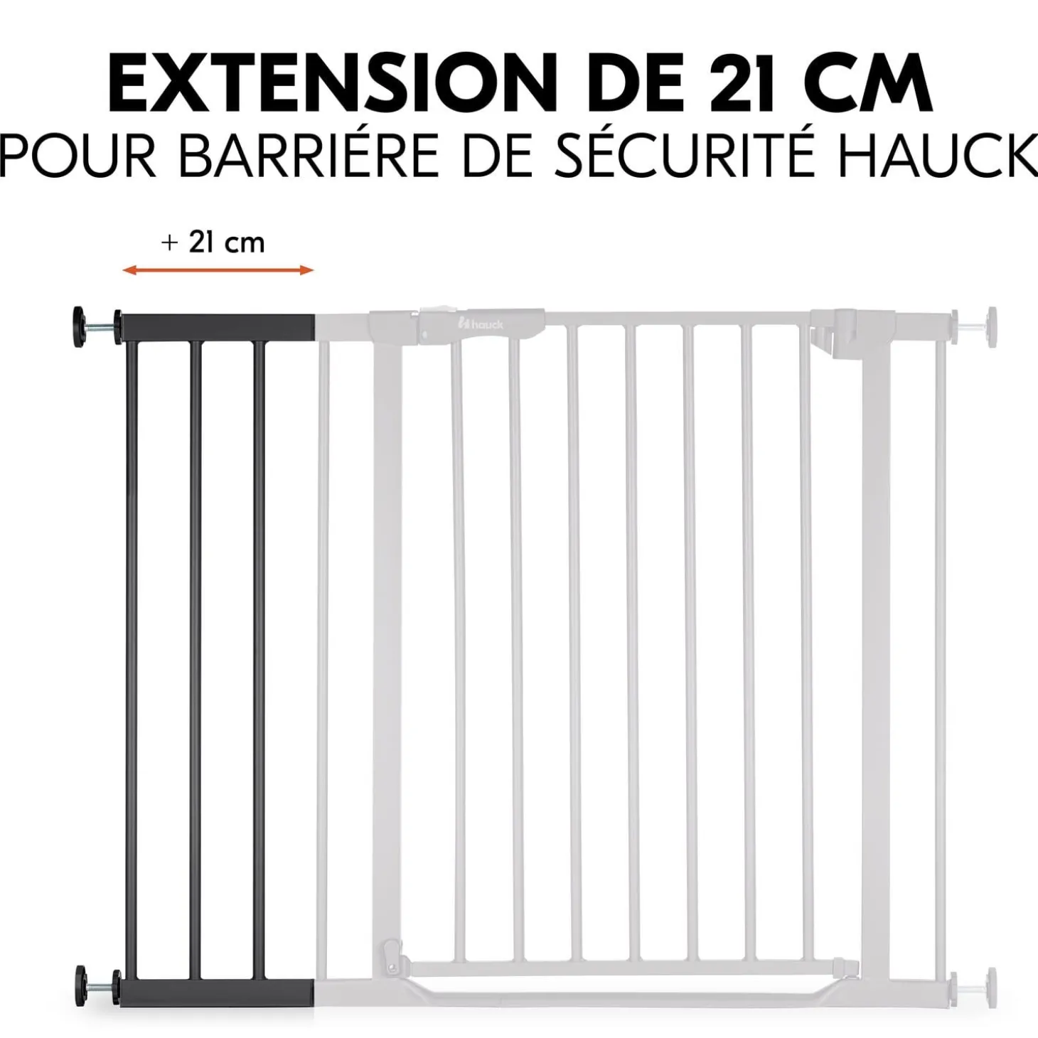 Hauck Extension barrières de sécurité Black 21 cm