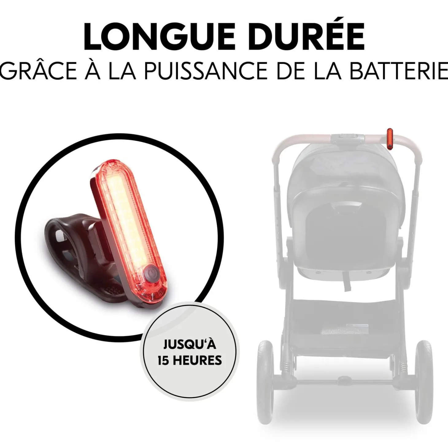 Hauck Feu Arrière Led pour poussette Black