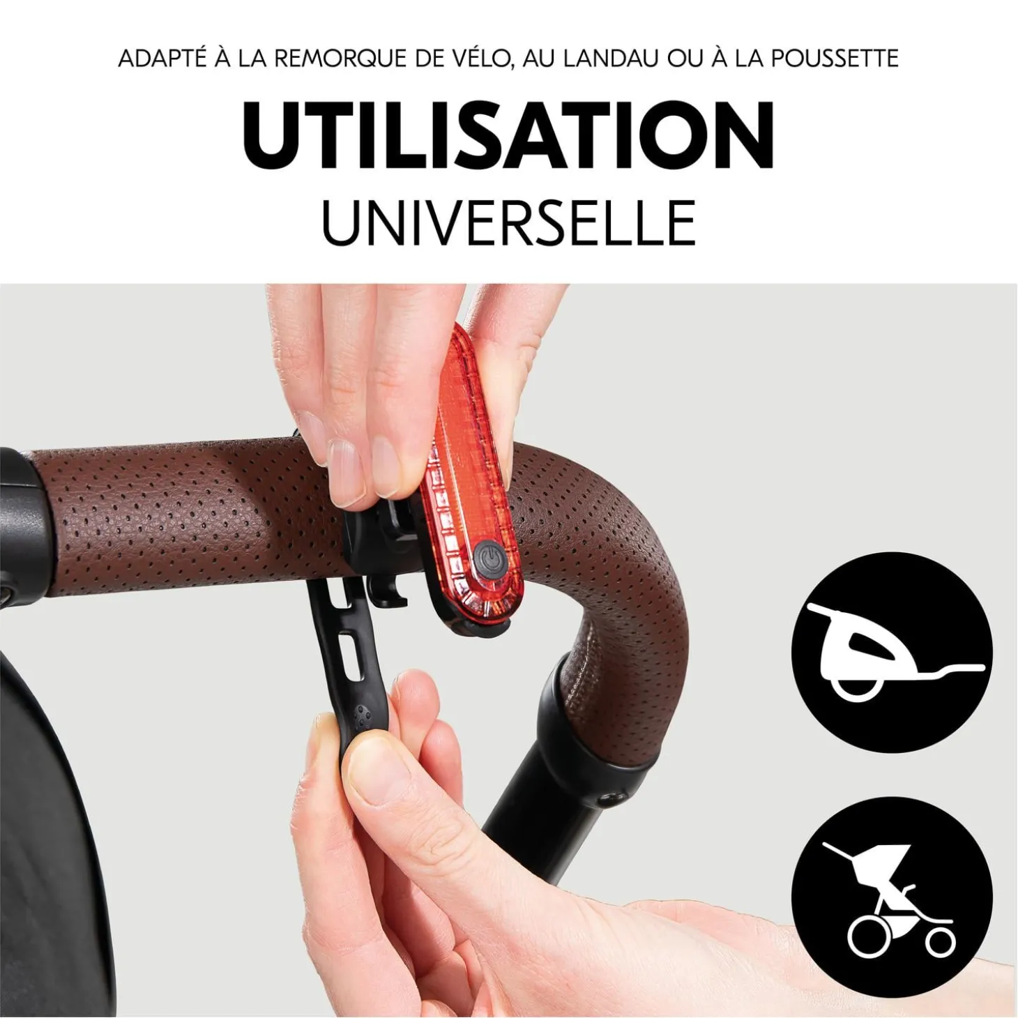 Hauck Feu Arrière Led pour poussette Black