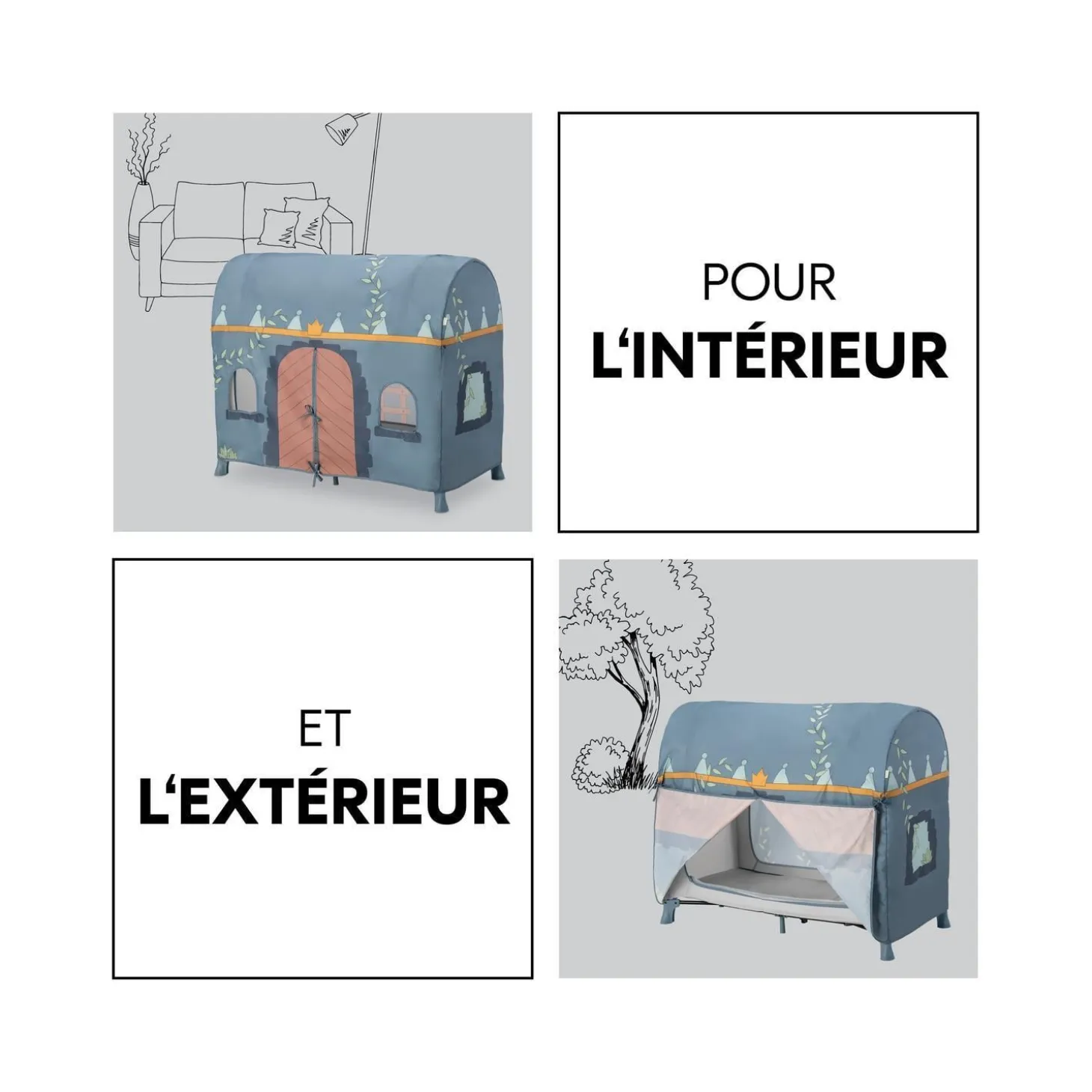 Hauck Housse De Lit De Voyage Palace Multicolore