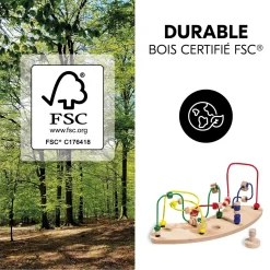 Hauck Labyrinthe Perle Play Moving Multicolore