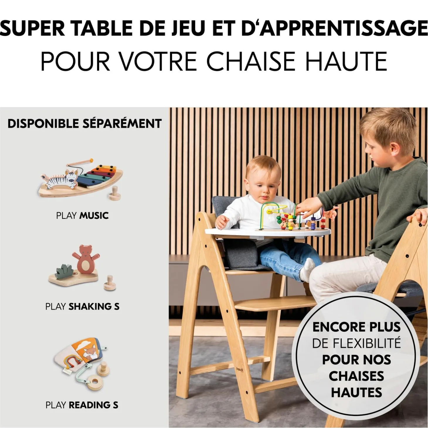 Hauck Plateau de jeu Arketa Play Tray White