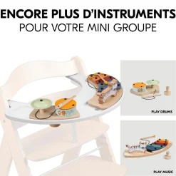 Hauck Plateau de jeux pour chaise haute Play Drums S White