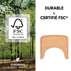 Hauck Plateau pour chaise haute Alpha Wooden Tray Natural