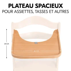 Hauck Plateau pour chaise haute Alpha Wooden Tray Natural