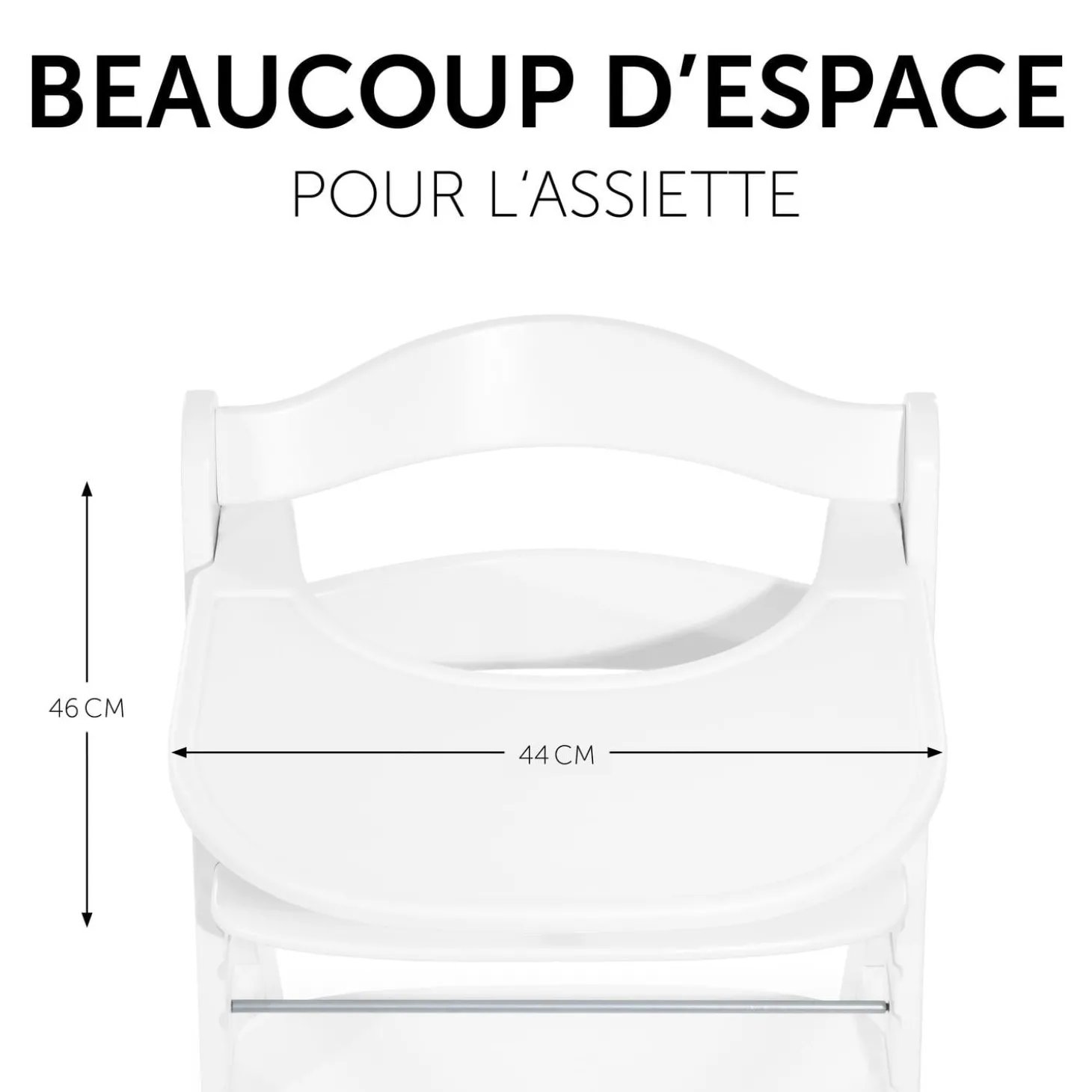 Hauck Plateau Pour chaise haute Alpha Click Tray White