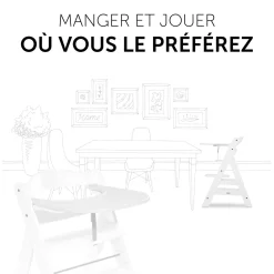 Hauck Plateau Pour chaise haute Alpha Click Tray White