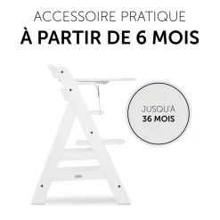 Hauck Plateau Pour chaise haute Alpha Click Tray White