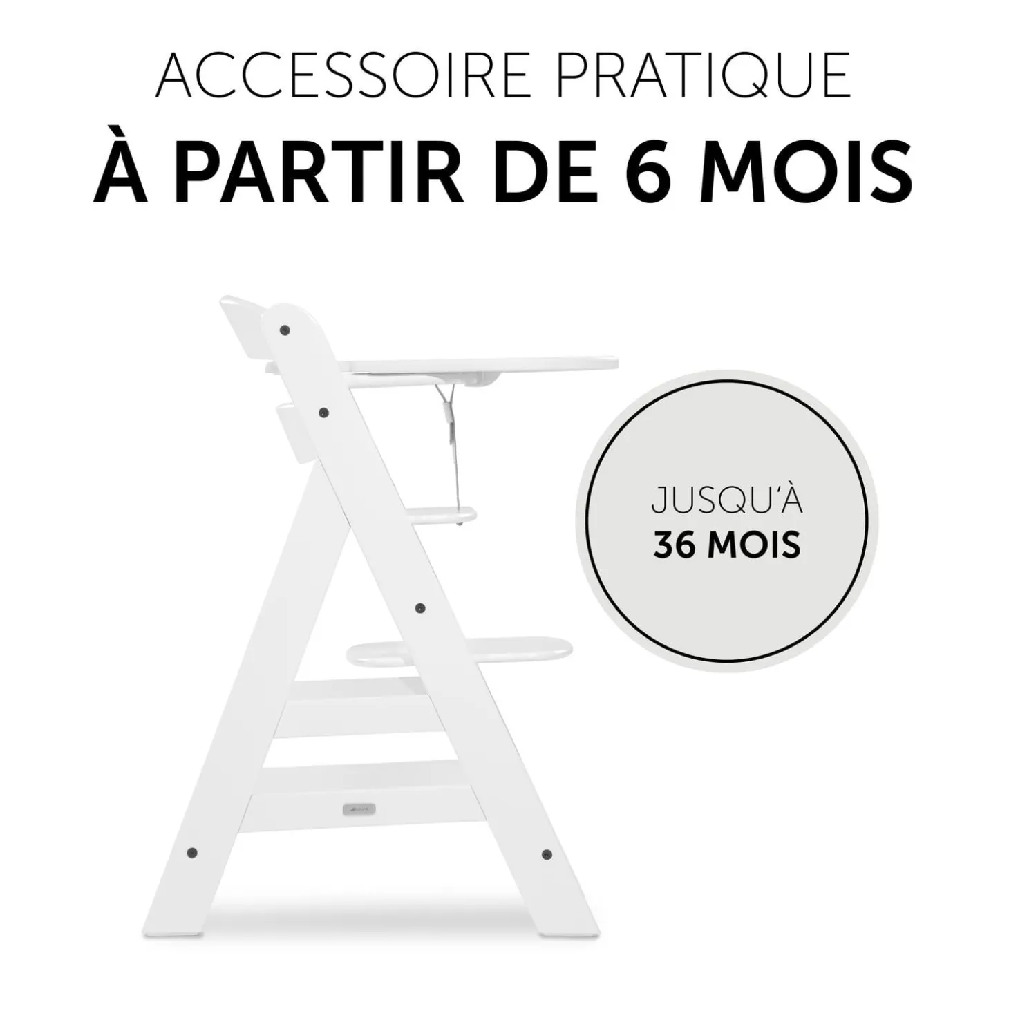 Hauck Plateau Pour chaise haute Alpha Click Tray White