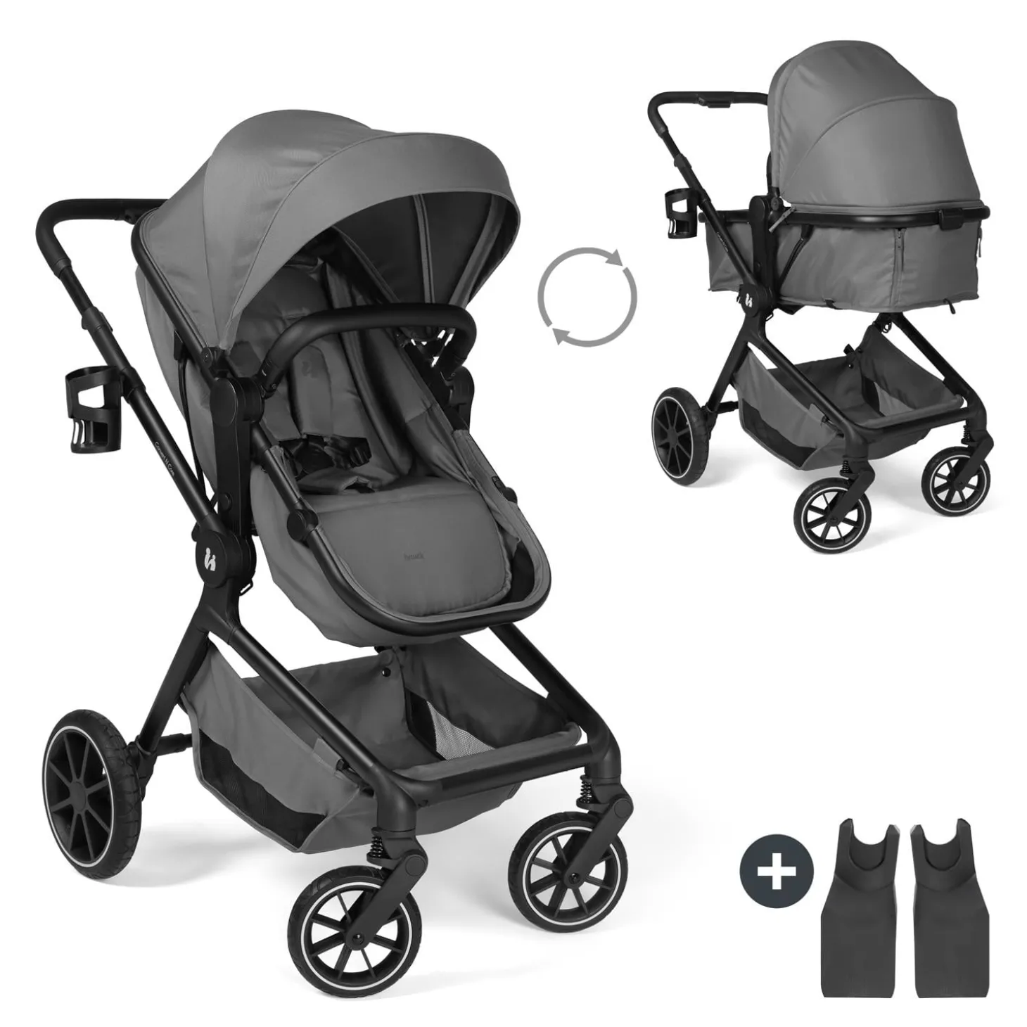 Hauck Poussette Convert N Care Dark Grey