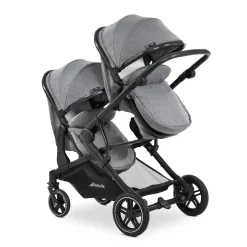 Hauck                    Poussette Double Atlantic Twin    Melange Grey
