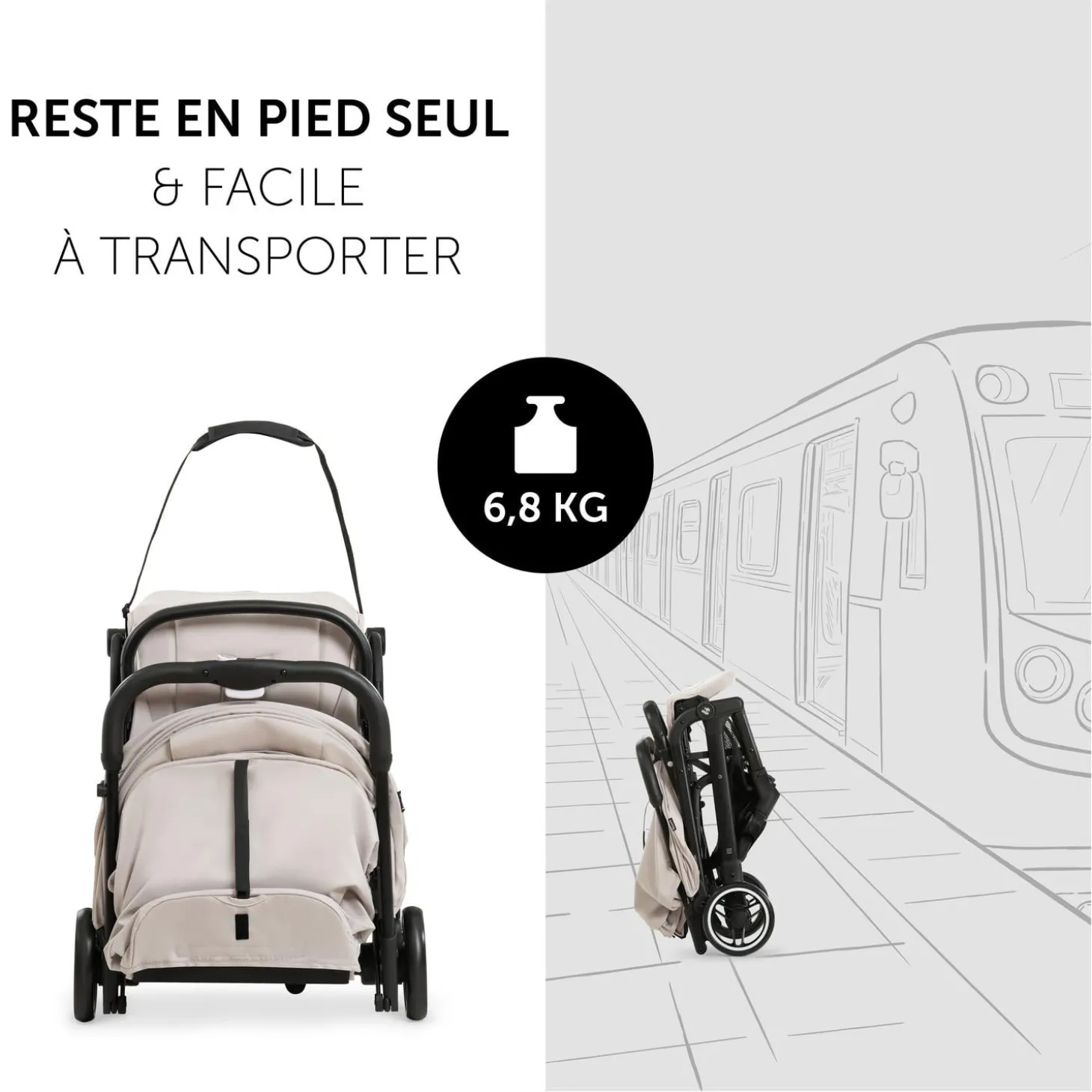 Hauck Poussette Travel N Care Beige