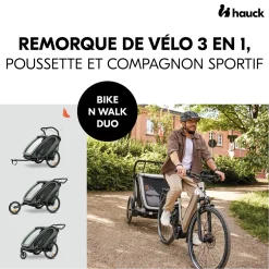 Hauck Remorque de Vélo N Walk Duo Dark Green