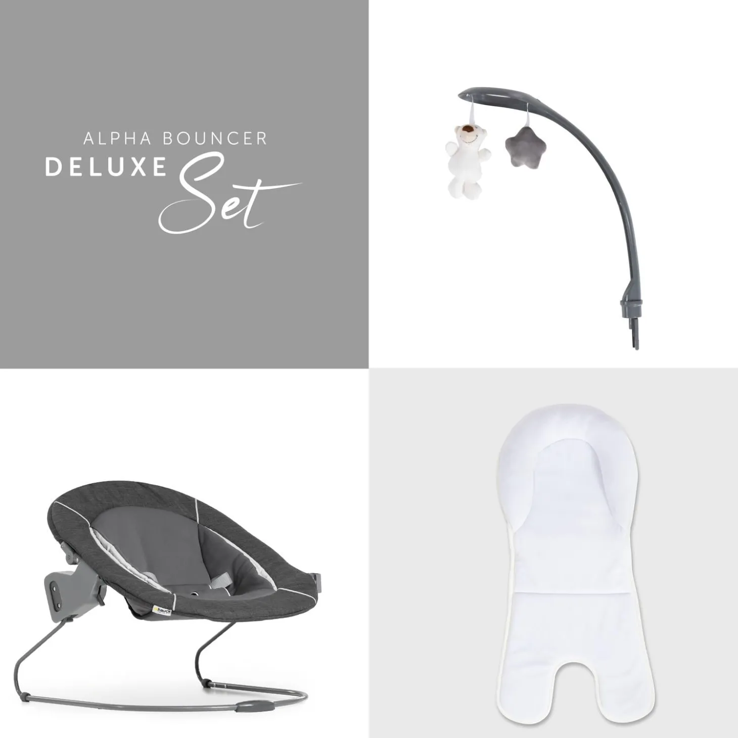 Hauck Transat Alpha Bouncer Deluxe Grey