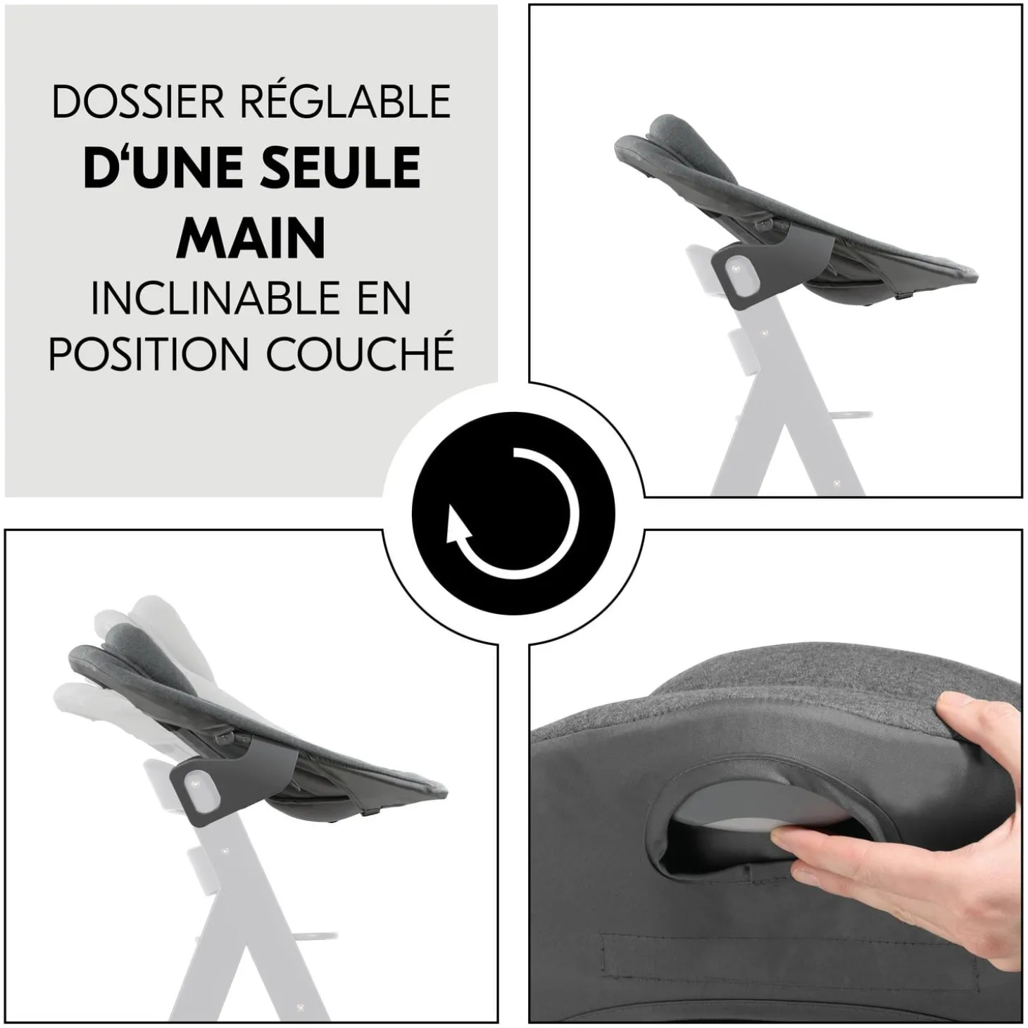 Hauck Transat Alpha Bouncer Premium Dark Grey