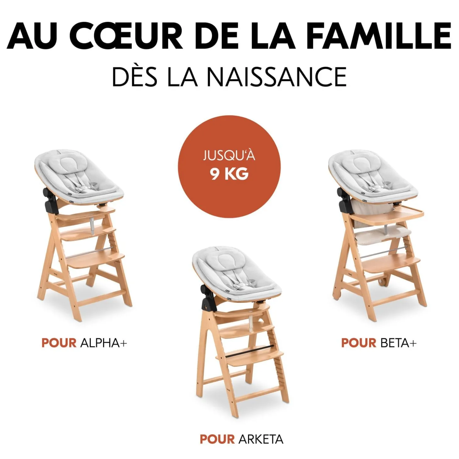 Hauck Transat chaise haute Bouncer Eco Light Grey
