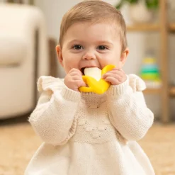 Infantino Anneau de dentition en silicone Banane Jaune