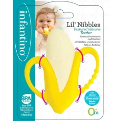 Infantino Anneau de dentition en silicone Banane Jaune