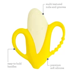 Infantino Anneau de dentition en silicone Banane Jaune
