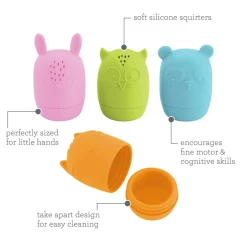 Infantino Arroseurs de bain nettoyables silicone Multicolore