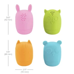 Infantino                    Arroseurs de bain nettoyables silicone    Multicolore