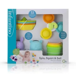 Infantino                    Coffret de Bain silicone    Multicolore