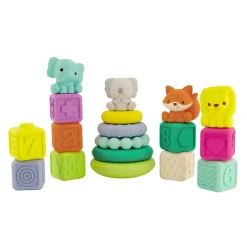 Infantino Coffret de 20 pièces d'anneaux empilables Multicolore
