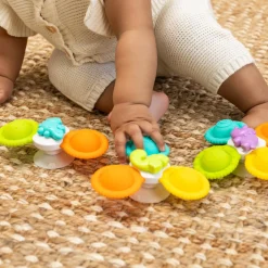 Infantino Coffret de 3 spinners en silicone Multicolore
