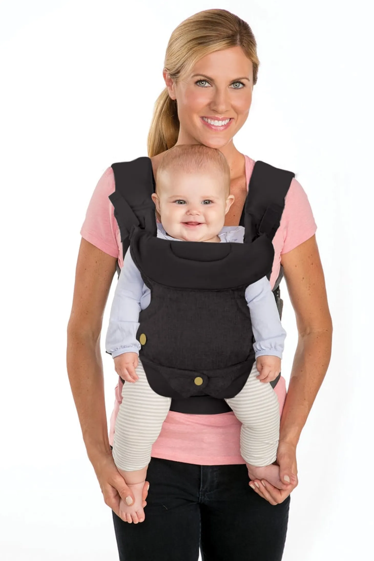 Infantino Porte bébé - Flip 4-en-1 Denim Noir et Or