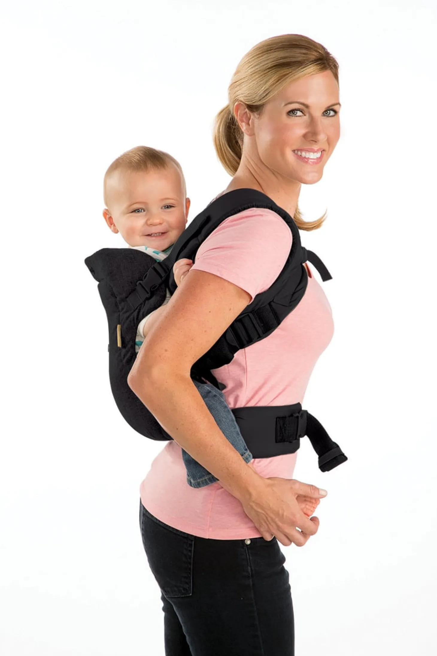 Infantino Porte bébé - Flip 4-en-1 Denim Noir et Or