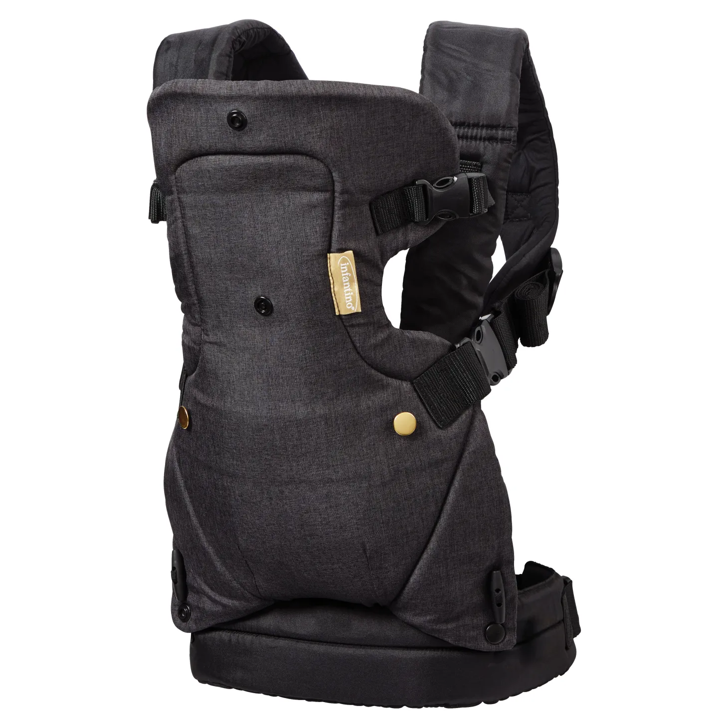 Infantino Porte bébé - Flip 4-en-1 Denim Noir et Or