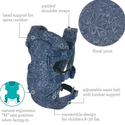 Infantino Porte bébé - Flip 4-en-1 Navy Floral