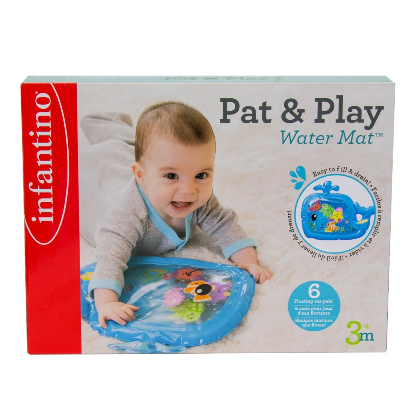 Infantino Tapis d'eau Baleine Pat&Play