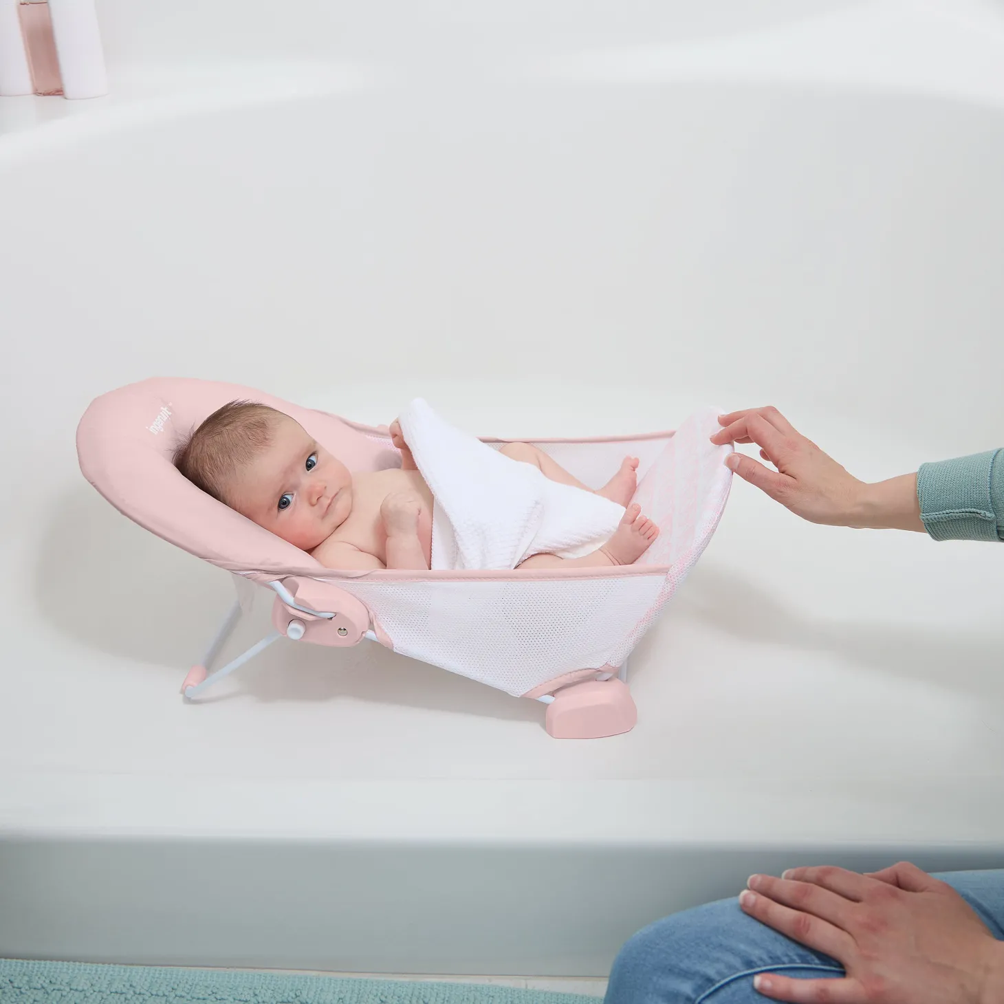 Ingenuity Transat de bain FoldAway 2-Position Rose