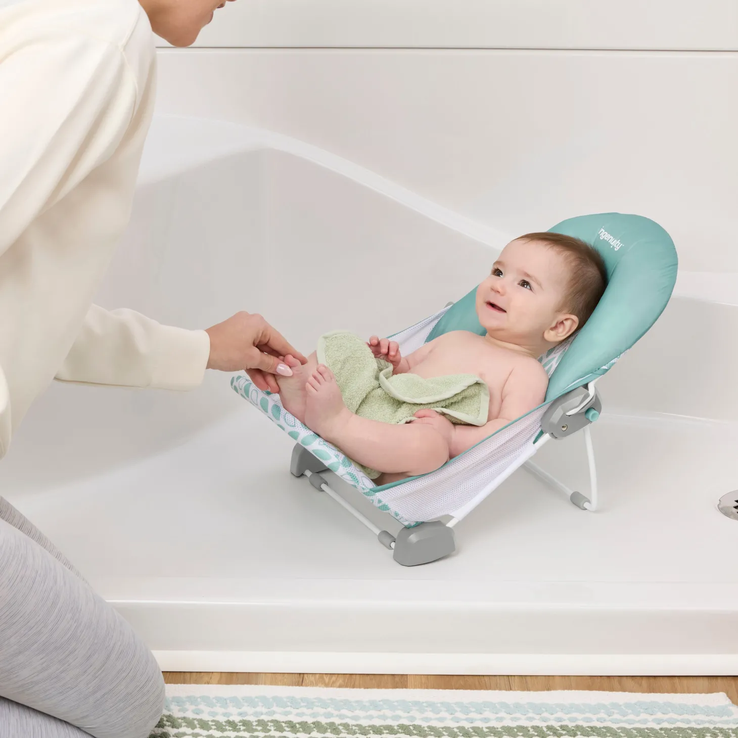 Ingenuity Transat de bain FoldAway 2-Position Vert