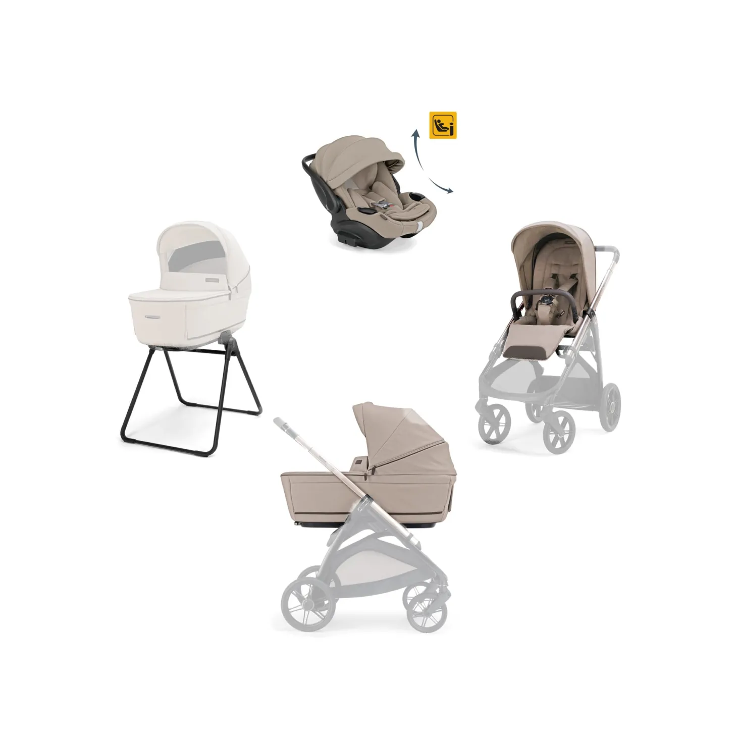 Inglesina System Quattro Aptica Darwin-Recline-Evo Vicuna Beige