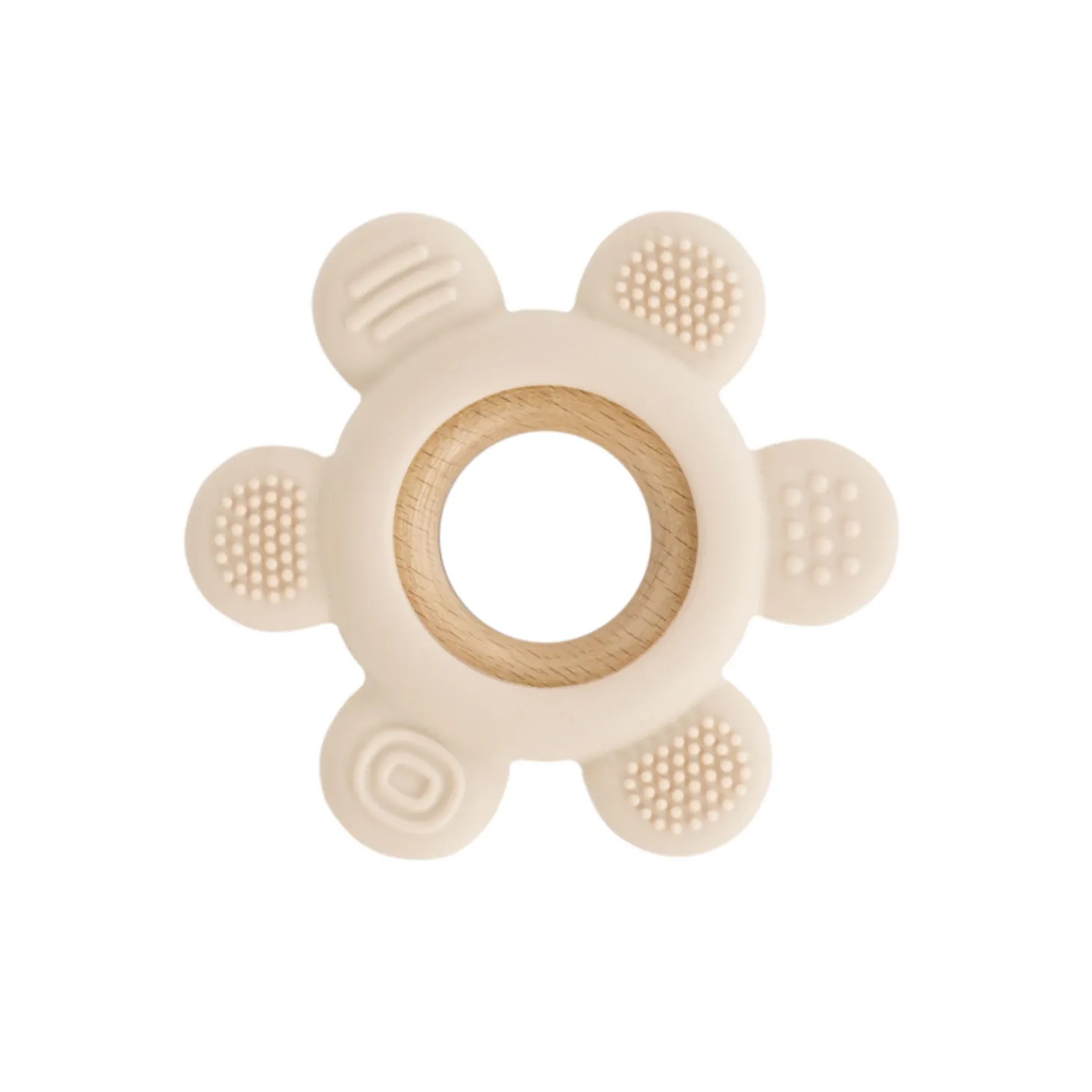 Jané Anneau de dentition en silicone et bois Sand