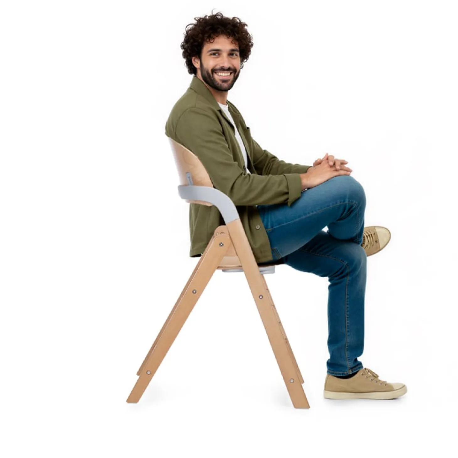 Jané Chaise haute évolutive pliable Forest Mist
